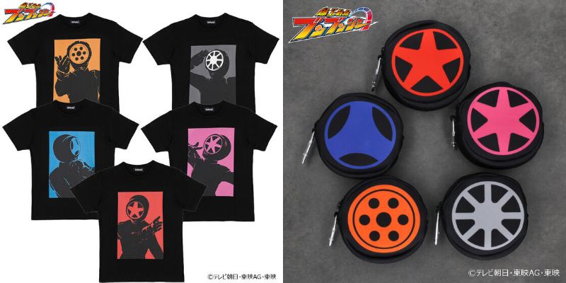 【受注開始】『爆上戦隊ブンブンジャー』シルエットデザインTシャツ！「マーク柄」丸型ポーチ＆スライドミラーが再販！裏は「届け屋 範道大也 ブンレッド」などの文字！